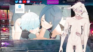 Femboy ass destroyed while gooning for his chat cage begs to get fucked