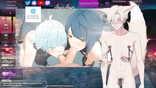 Femboy ass destroyed while gooning for his chat cage begs to get fucked