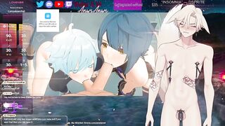 Femboy ass destroyed while gooning for his chat cage begs to get fucked
