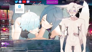 Femboy ass destroyed while gooning for his chat cage begs to get fucked