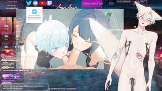 Femboy ass destroyed while gooning for his chat cage begs to get fucked