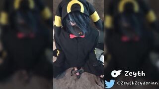 Pup plays with himself until his tiny paws are covered in cum