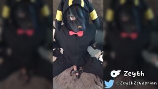 Pup plays with himself until his tiny paws are covered in cum