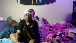Depressed gamer smokes alone on his birthday choked by thick gay feet