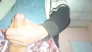 Rough Solo Boy Destroys Hard Erection Alone