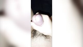 Korean femboy milking his big cock raw solo orgasm