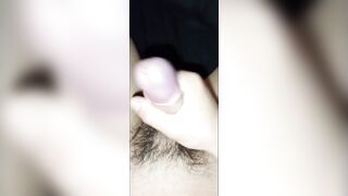 Korean femboy milking his big cock raw solo orgasm