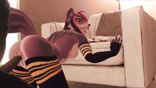 Aurora Gets Fucked Raw While Squirted On Furry Dick