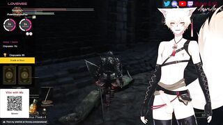 Femboy VTuber gets his cock teased raw while gaming