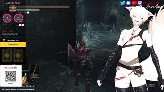 Femboy VTuber gets his cock teased raw while gaming