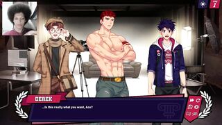 Fully intact pierced hunk gets destroyed by daddy in anime bara hentai game