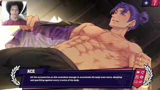 Fully intact pierced hunk gets destroyed by daddy in anime bara hentai game