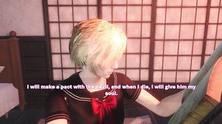 Asian uniformed femboy first anal with a furry gay try not to cum
