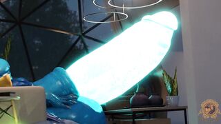 Growling dragon cock destroys monster furry ass raw growth animation