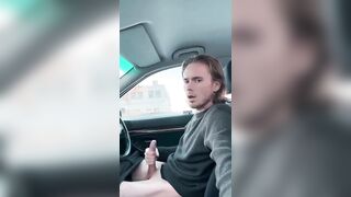 Twink’s juicy cock gets destroyed cruising public