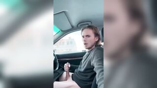 Twink’s juicy cock gets destroyed cruising public