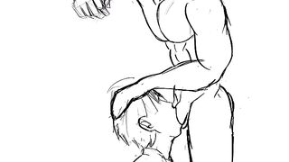 Good boy gets his daddy's thick cock blown raw cartoon