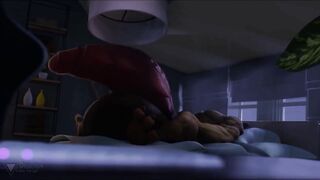Dragon Hyper Cock Grows in Bedroom Furry Animation