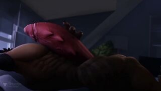 Dragon Hyper Cock Grows in Bedroom Furry Animation