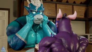 Dragon Zoid Destroys His Furry Boy Caught in brutal gay muscle growth