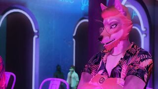 Red Lights raw gay furry climax choked knotted in the night club