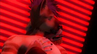 Red Lights raw gay furry climax choked knotted in the night club