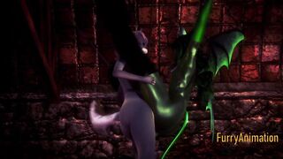 Dragon royally destroyed on sex swing by doggy furry raw yiff