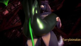 Dragon royally destroyed on sex swing by doggy furry raw yiff