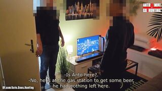 Straight married broker caught them stroking so I joined in huge cumshot threesome
