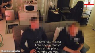 Straight married broker caught them stroking so I joined in huge cumshot threesome