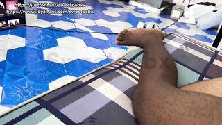 African giant smashes chubby femboy raw Ghanaian big black booty cumshot