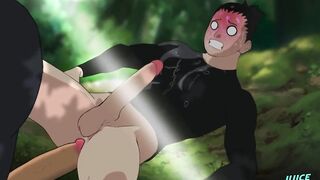 Asuma Sensei rubs a big yummy cock raw while yaoi wrestling