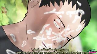 Asuma Sensei rubs a big yummy cock raw while yaoi wrestling