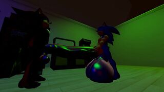 Gay Sonic gets destroyed outside in public blowjob