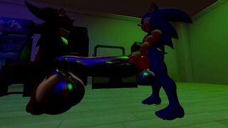 Gay Sonic gets destroyed outside in public blowjob