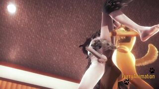 Furry Yaoi Fox & Satyr Yiff Hard Rough Gay Creampie Animation