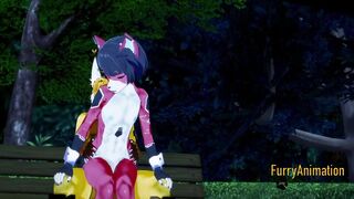 Furry yaoi cat destroyed by rough lynx creampie