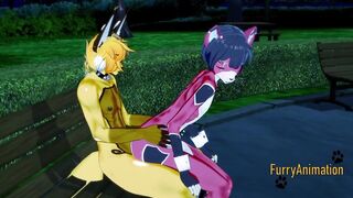Furry yaoi cat destroyed by rough lynx creampie