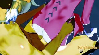 Furry yaoi cat destroyed by rough lynx creampie