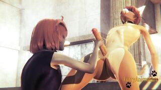 Furry yaoi greyhound handjob to desperate fox 3D hardcore