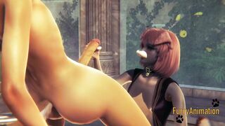 Furry yaoi greyhound handjob to desperate fox 3D hardcore