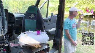 Rest area cruising straight guy wrecks me raw bareback in public