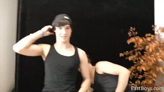 Exclusive First Casting Aston Twinks Big Dick POV cumshot