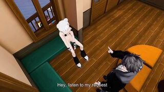 Naked boy exposed in VRChat gay animated cartoon
