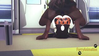 White Rabbit Fucked Rough by Demond Wolf Creampie Overflow