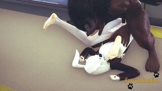 White Rabbit Fucked Rough by Demond Wolf Creampie Overflow