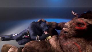 Alpha Male wrecks minotaur's tight hole raw and rough