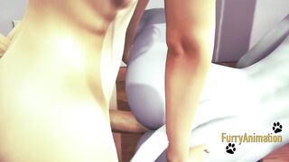 Furry yaoi fox meets cat in 3d school yiff sessions