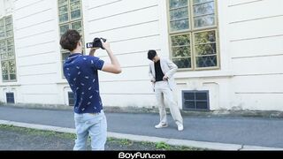 Twink photographer wrecked by raw euro dick big load deep throat