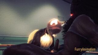 Fox & Wolf Furry Yaoi Hard in Hospital Bed Rough Creampie